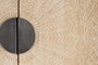 GINER Y COLOMER Armario de madera de mango con tallas circulares y base de metal
